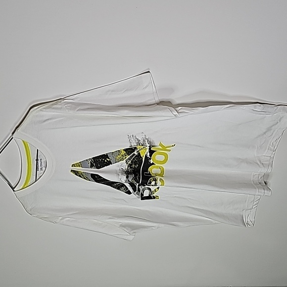 Reebok 2XL white and yellow short sleeve shirt - Picture 3 of 6